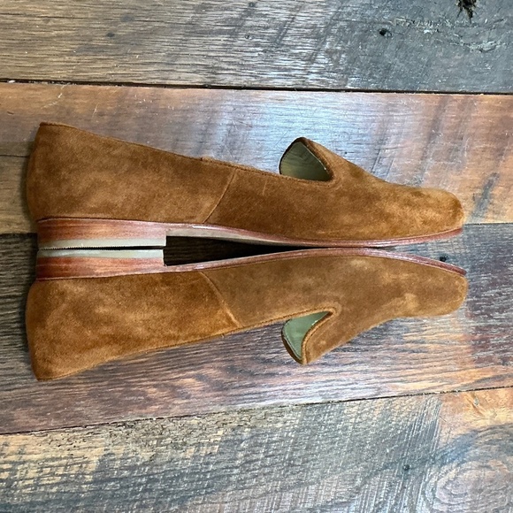 Nisolo Brown Suede Smoking Loafers Handmade in Peru Women’s Size 10 - Picture 8 of 11
